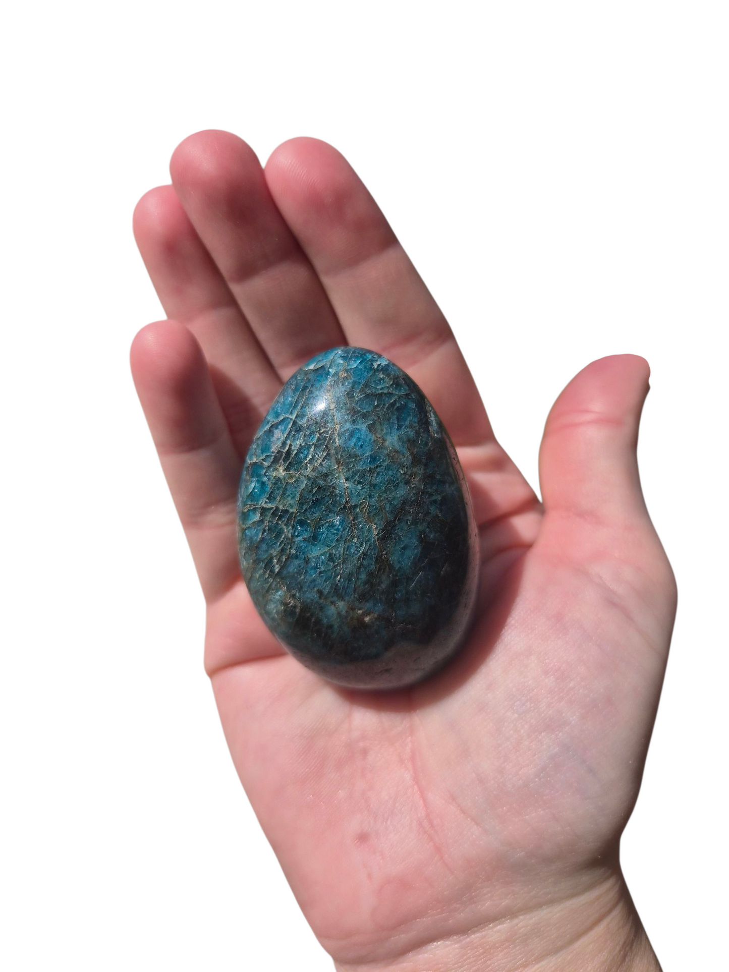 Blue Apatite Palmstone