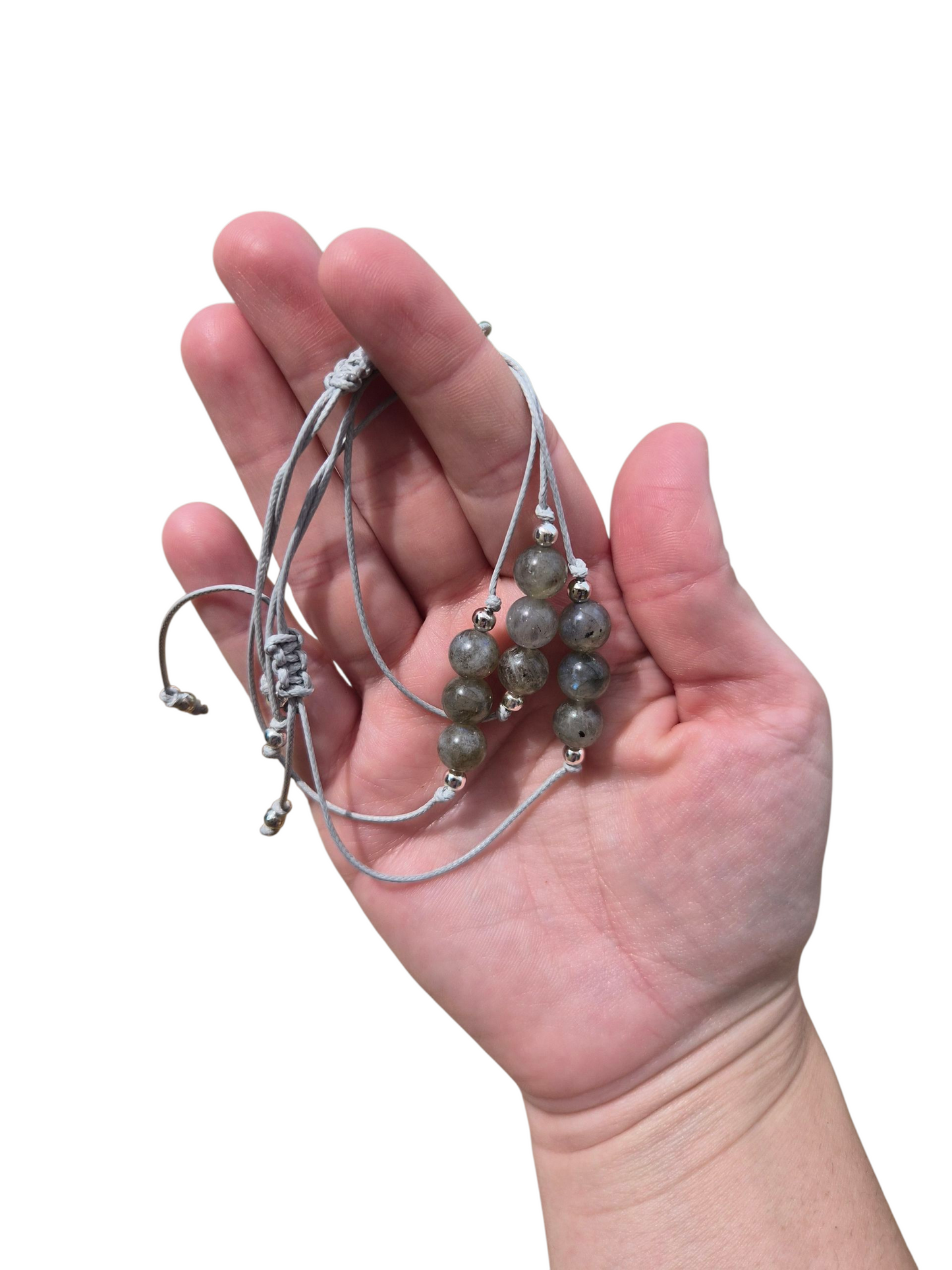 Labradorite 3Bead Bracelet