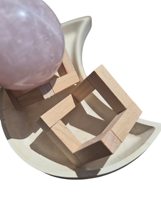 Sphere Stand - Wooden Abstract