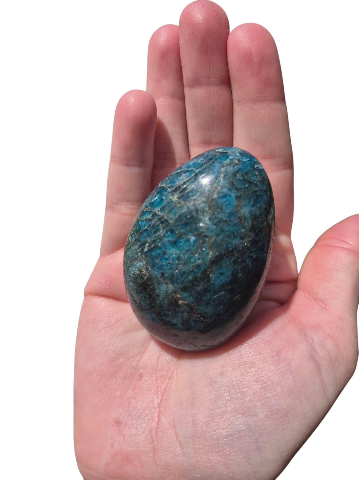 Blue Apatite Palmstone
