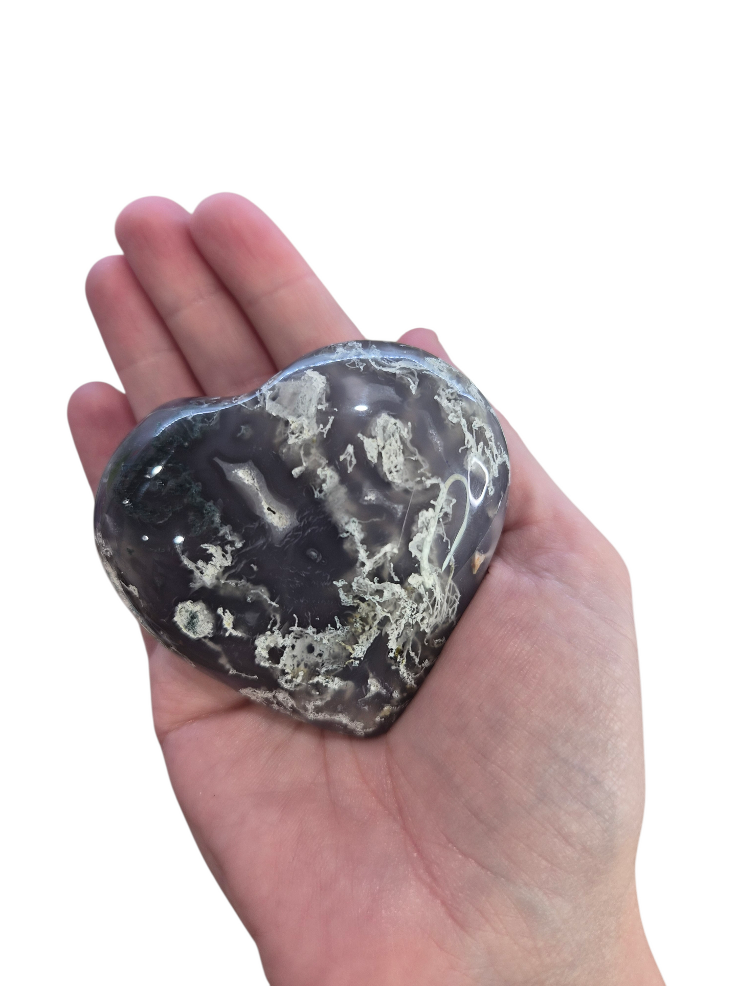Moss Agate Heart 176B