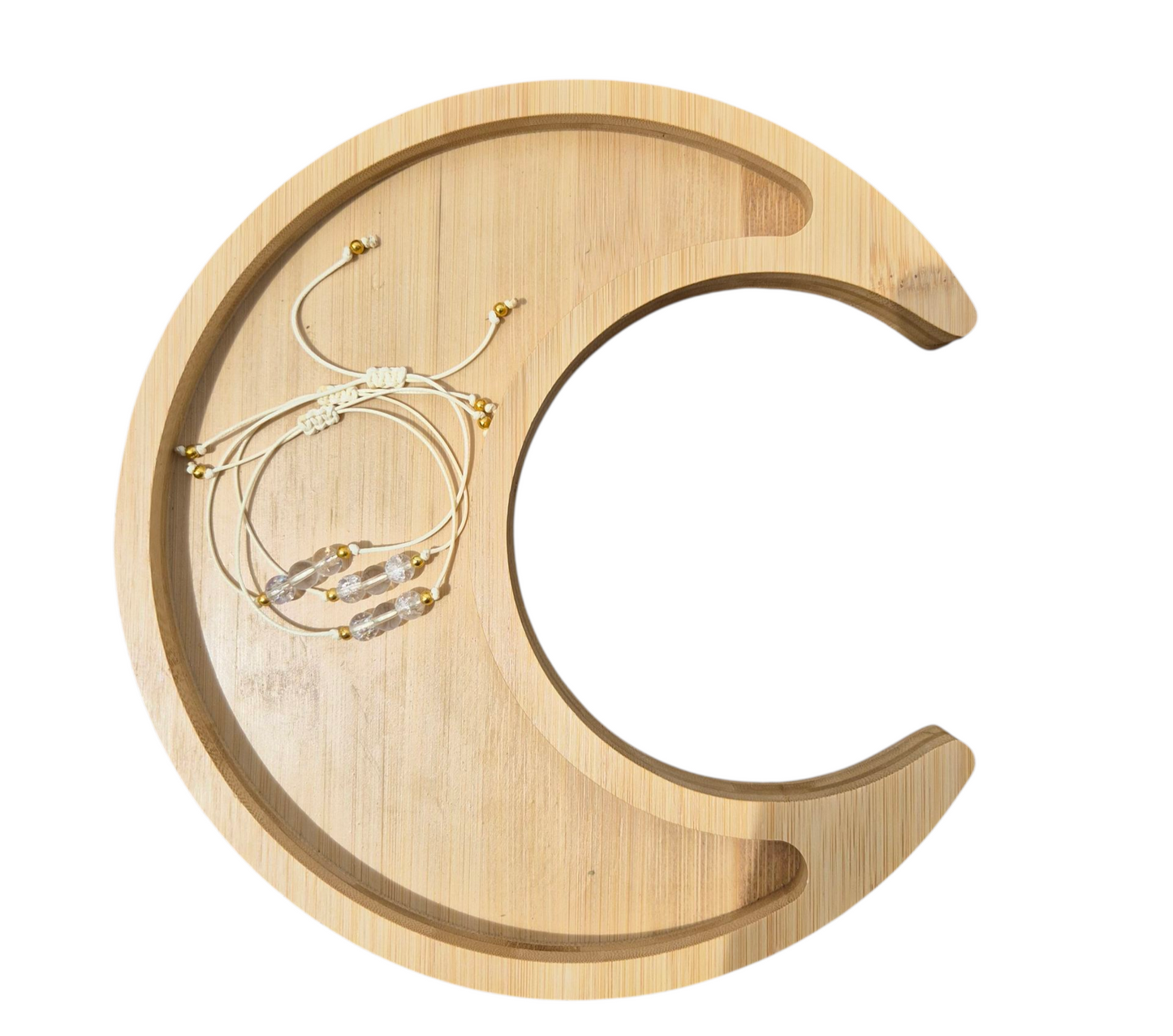 Clear Quartz 3Bead Bracelet