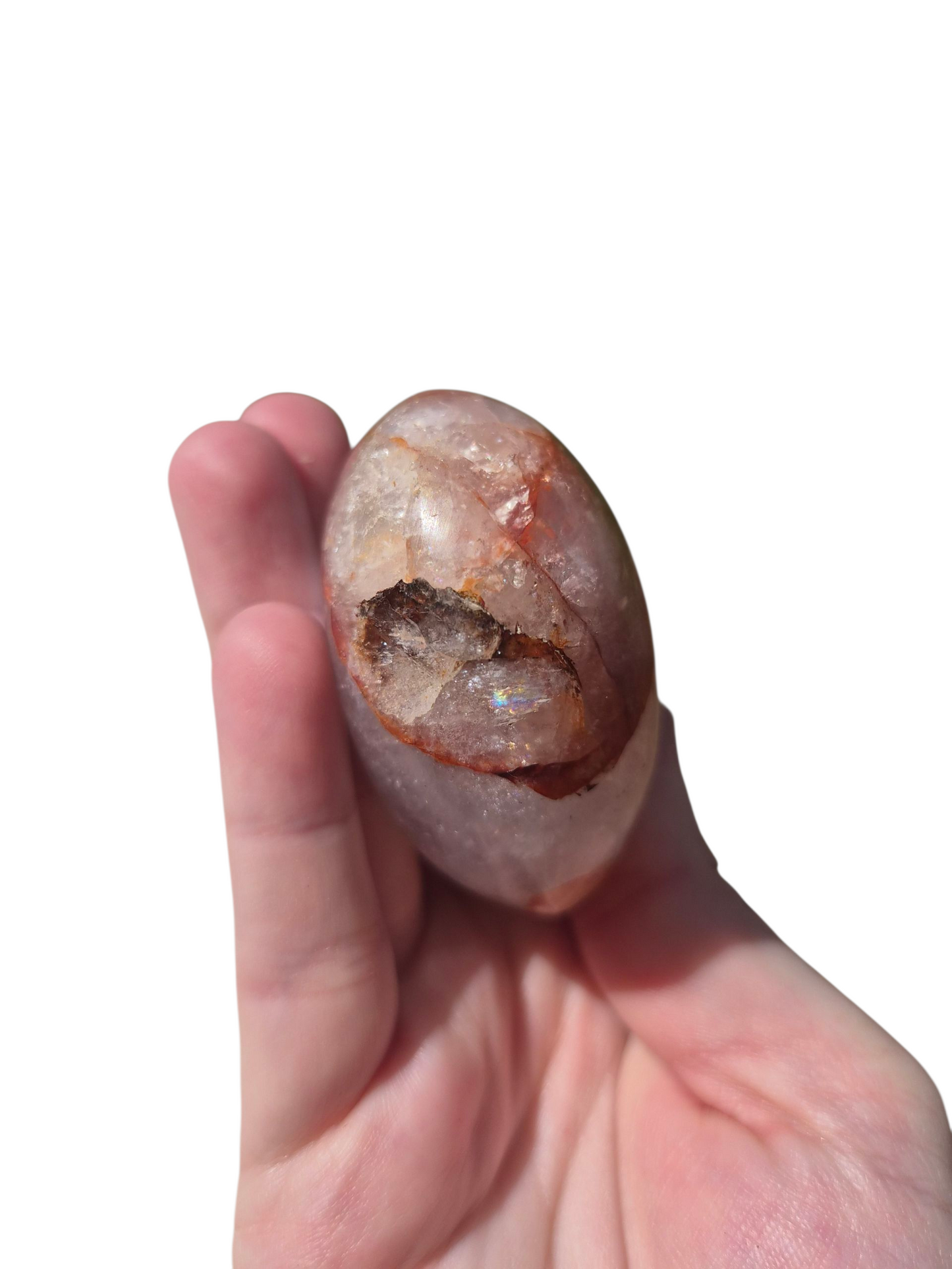 Fire Quartz Palmstone