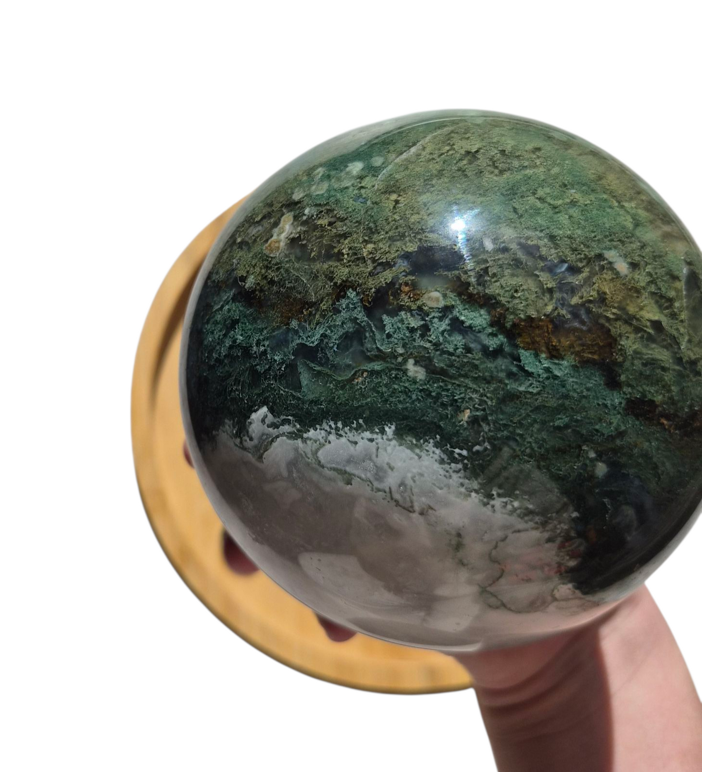 Moss Agate Sphere 1990
