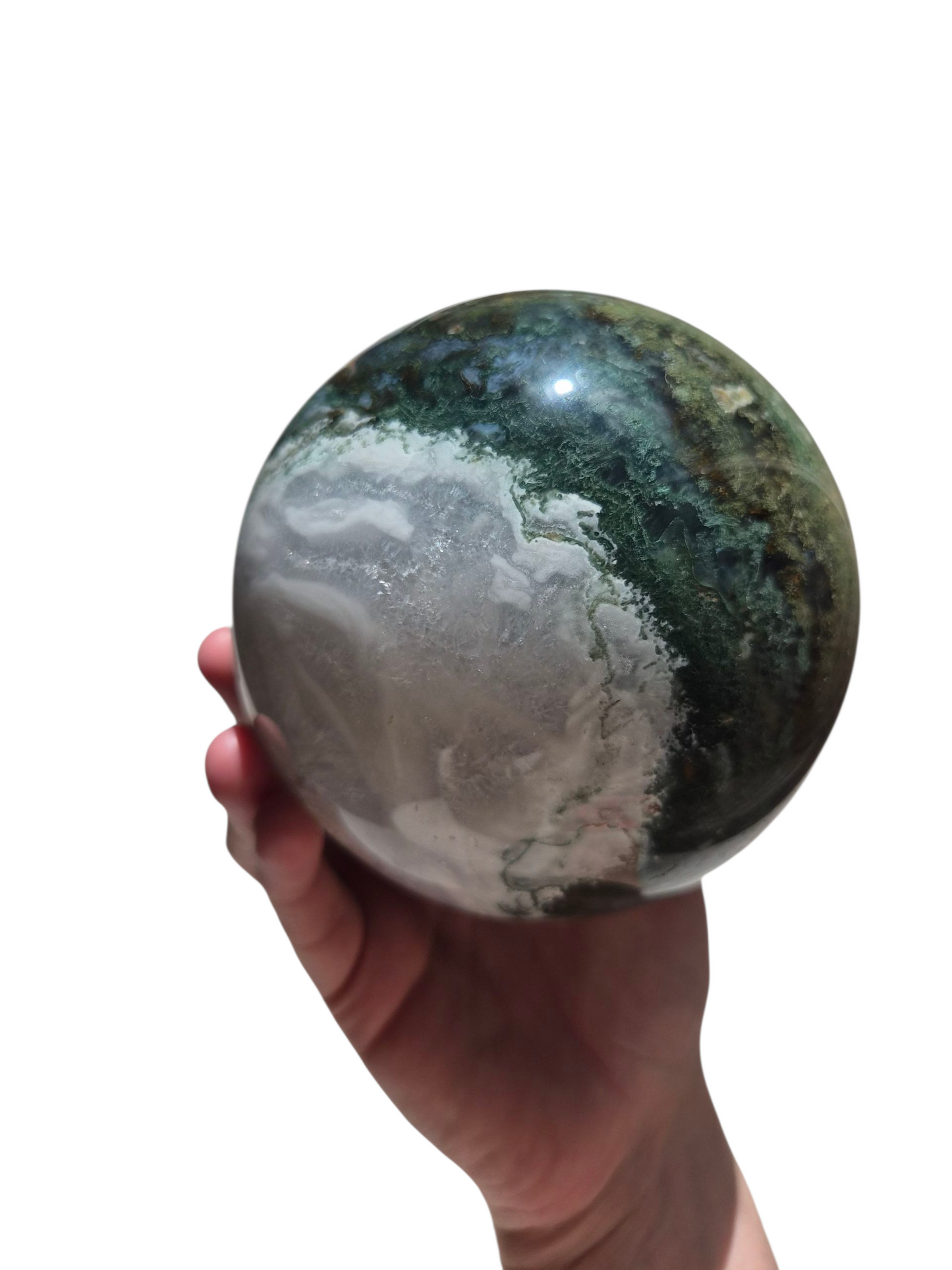 Moss Agate Sphere 1990