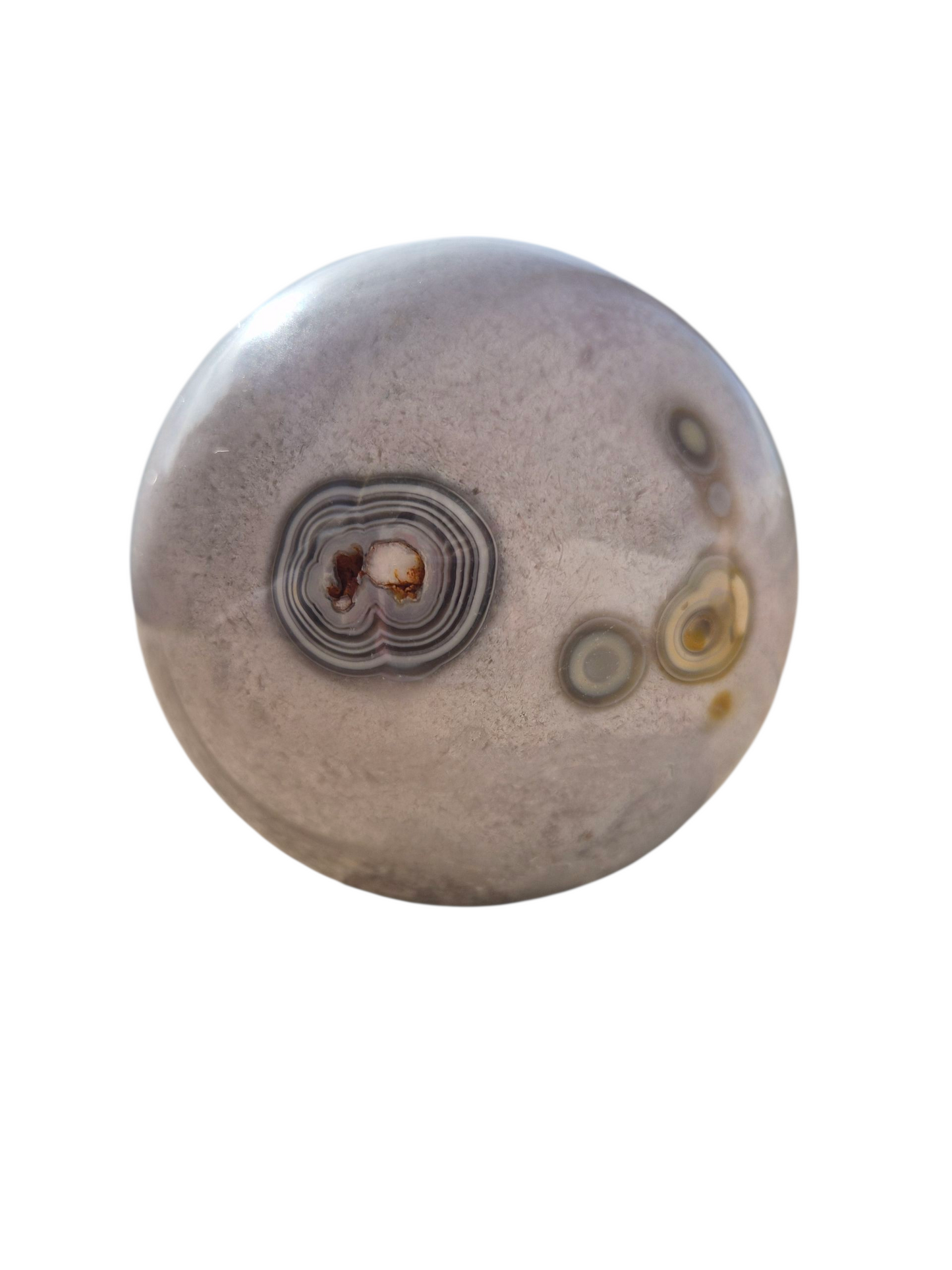Flower Agate x Pink Amethyst Sphere