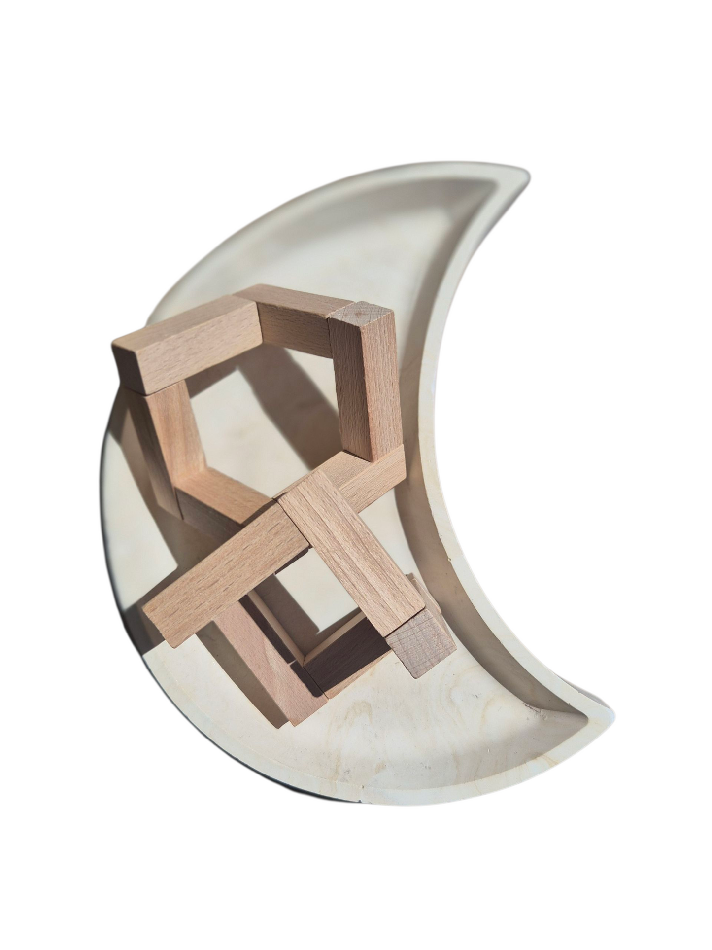 Sphere Stand - Wooden Abstract