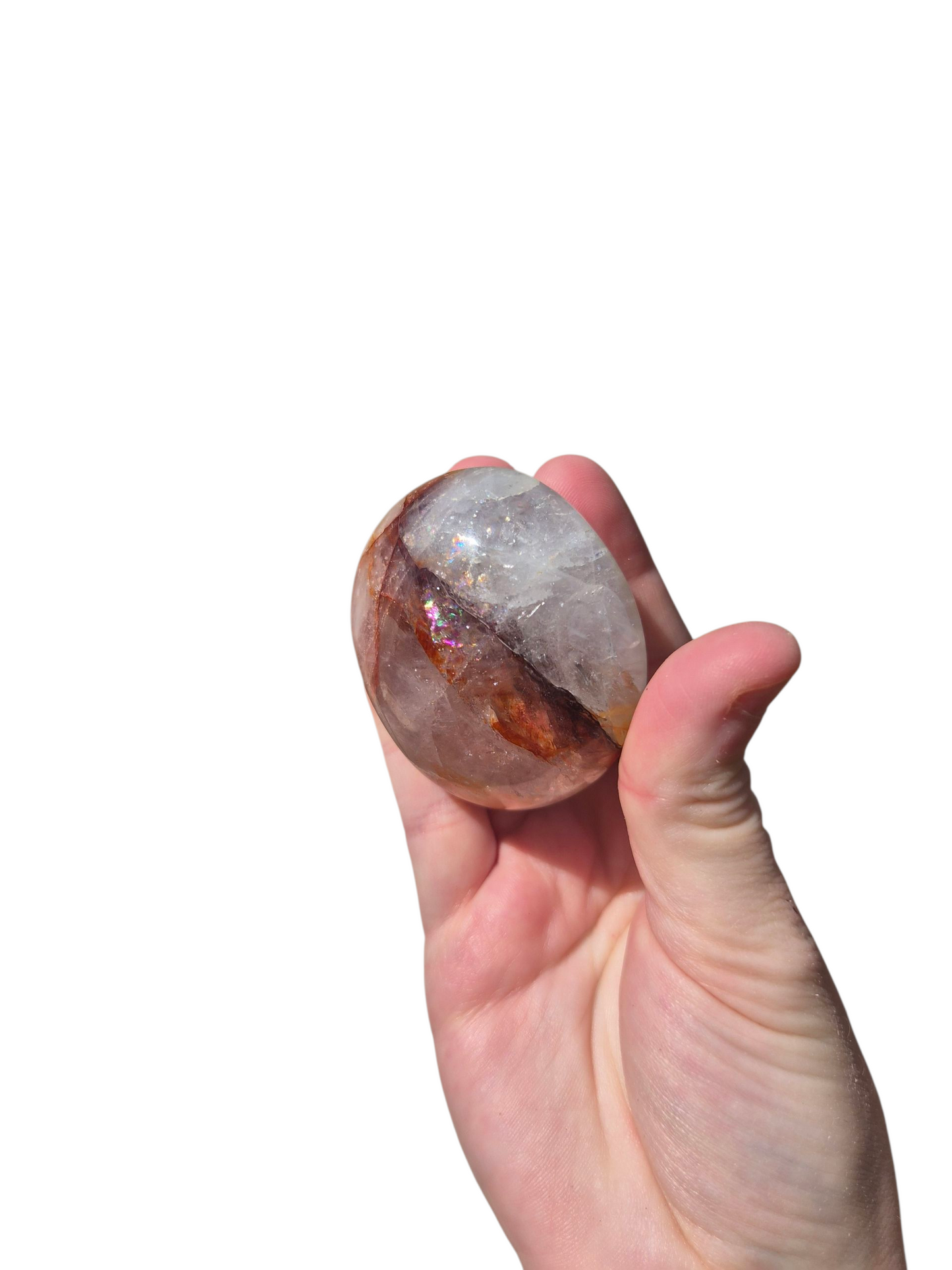 Fire Quartz Palmstone
