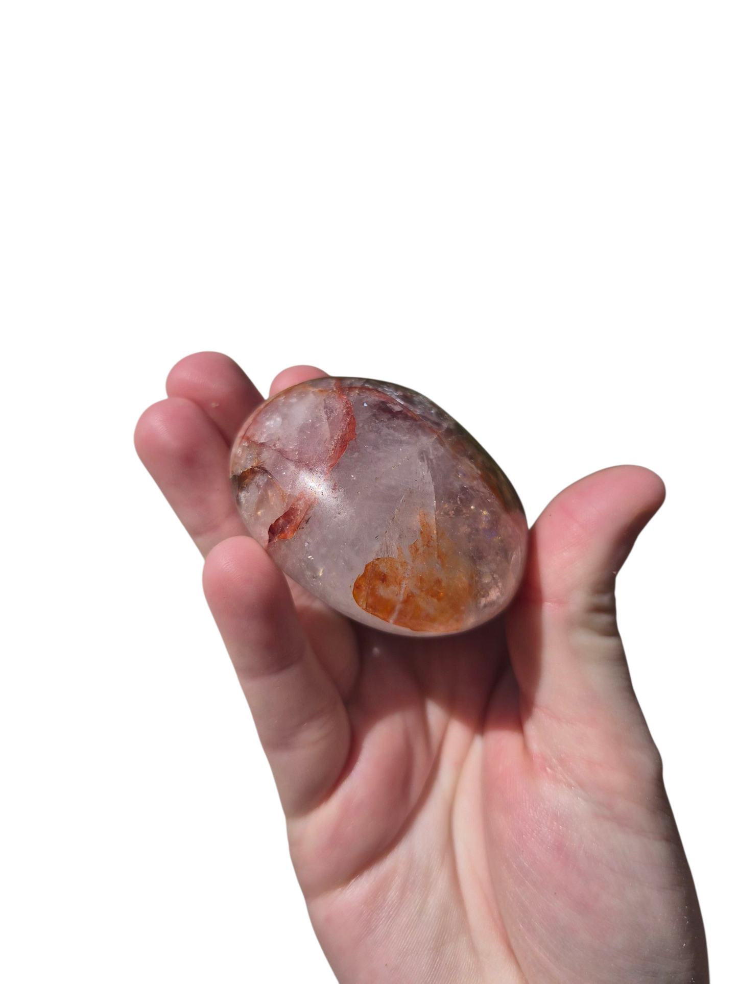 Fire Quartz Palmstone