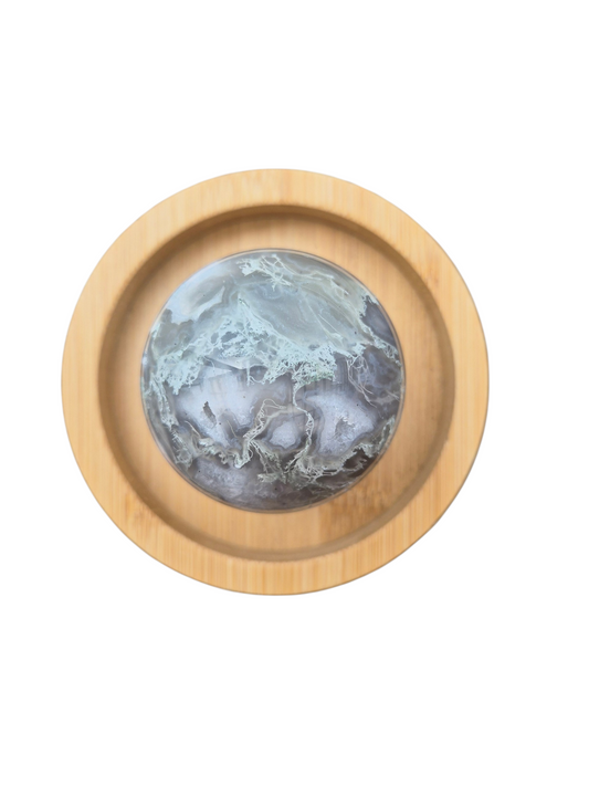 Moss Agate Sphere #B 376