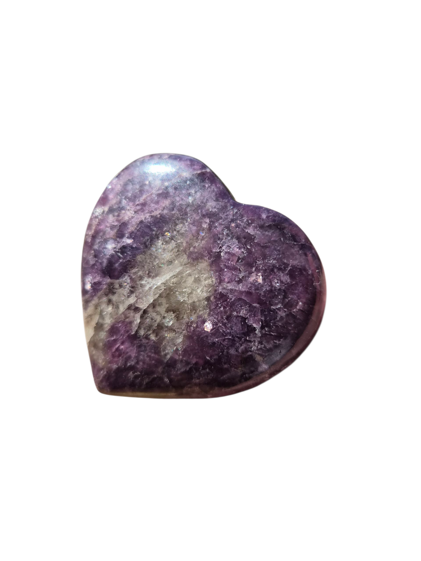 Lepidolite Heart Carving 124